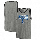 Detroit Lions NFL Pro Line by Fanatics Branded Throwback Collection Season Ticket Tri-Blend Tank Top - Heathered Gray